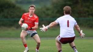 <p>Keelan Kelly is faced by Boyle goalkeeper, Seán Garavan, during his side's comfortable senior football championship victory in Strokestown on Friday evening. Picture: Bernie O'Farrell</p> <p>Keelan Kelly is faced by Boyle goalkeeper, Seán Garavan, during his side's comfortable senior football championship victory in Strokestown on Friday evening. Picture: Bernie O'Farrell</p>