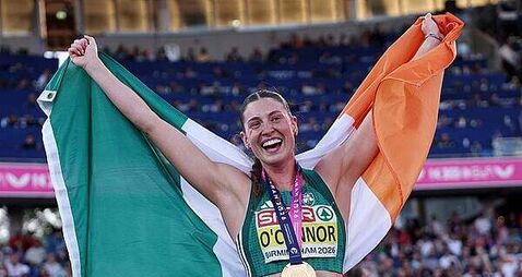 Kate O'Connor claims gold medal in women's heptathlon, Coscoran wins bronze