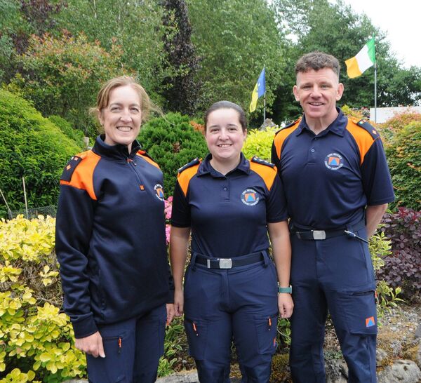 Aisling Finan, Claire Keane, and Andrew Foxe, Roscommon Civil Defence at the unveiling of a Wall of Fame at the Fairymount Memorial Garden. Pic: Liam Reynolds Aisling Finan, Claire Keane, and Andrew Foxe, Roscommon Civil Defence at the unveiling of a Wall of Fame at the Fairymount Memorial Garden. Pic: Liam Reynolds