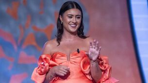 <p>Rebecca Collins on stage during the Rose of Tralee.</p> <p>Rebecca Collins on stage during the Rose of Tralee.</p>