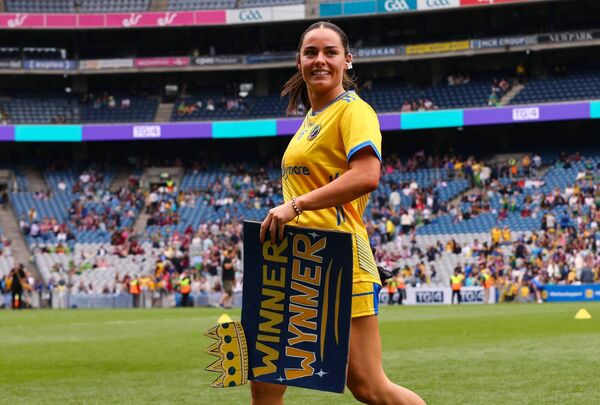 Saoirse Wynne celebrates Roscommon's All-Ireland triumph against Fermanagh in Croke Park. Picture: INPHO/Grace Halton Saoirse Wynne celebrates Roscommon's All-Ireland triumph against Fermanagh in Croke Park. Picture: INPHO/Grace Halton