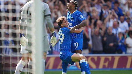 Brighton run riot in first half to leave 10-man Aston Villa shell-shocked