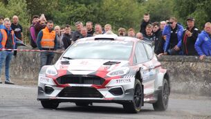 <p>Keelan Grogan and Ayrton Sherlock who finished third overall at the Galway Summer Stages Rally around Ballinasloe on Sunday. Picture: Barry Molloy</p> <p>Keelan Grogan and Ayrton Sherlock who finished third overall at the Galway Summer Stages Rally around Ballinasloe on Sunday. Picture: Barry Molloy</p>