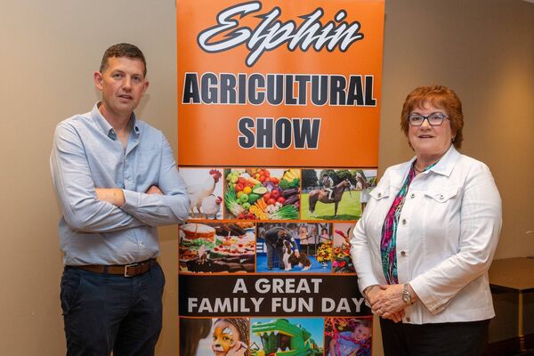 John McDermott, chairperson Elphin Agricultural Show and Cllr Valerie Byrne at the launch of the programme for the show. The show takes place this weekend. Pic: Breda Durr John McDermott, chairperson Elphin Agricultural Show and Cllr Valerie Byrne at the launch of the programme for the show. The show takes place this weekend. Pic: Breda Durr
