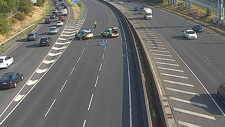 Gardaí at scene of serious crash on M50
