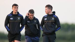 <p> Roscommon senior goalkeeper Conor Carroll (left) with St. Ciaran's manager Ger Dowd and Conor Rabbitte during Thursday evening's senior ladies' football championship game against Éire Óg in Ballaghaderreen. Picture: Bernie O'Farrell </p> <p> Roscommon senior goalkeeper Conor Carroll (left) with St. Ciaran's manager Ger Dowd and Conor Rabbitte during Thursday evening's senior ladies' football championship game against Éire Óg in Ballaghaderreen. Picture: Bernie O'Farrell </p>