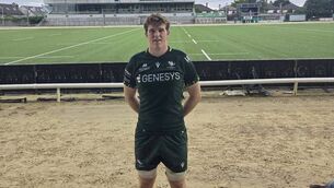 <p>Diarmaid O'Connell made his first appearance for Connacht's flagship side. Photo: Carrick RFC</p> <p>Diarmaid O'Connell made his first appearance for Connacht's flagship side. Photo: Carrick RFC</p>