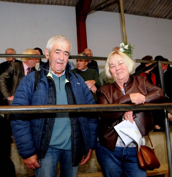 Seamus and Norma Moran at a special Mass last week at Castlerea Mart marking the mart's 50th anniversary. Pic: Liam Reynolds Seamus and Norma Moran at a special Mass last week at Castlerea Mart marking the mart's 50th anniversary. Pic: Liam Reynolds