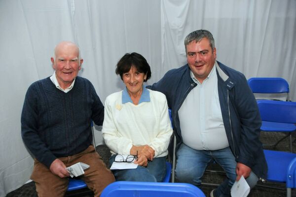 Ignatius, Mary and Mark Gannon at a special Mass last week at Castlerea Mart marking the mart's 50th anniversary. Pic: Liam Reynolds Ignatius, Mary and Mark Gannon at a special Mass last week at Castlerea Mart marking the mart's 50th anniversary. Pic: Liam Reynolds