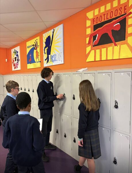 Prefect James Duffy helping First Years with their lockers at Athlone Community College. Prefect James Duffy helping First Years with their lockers at Athlone Community College.