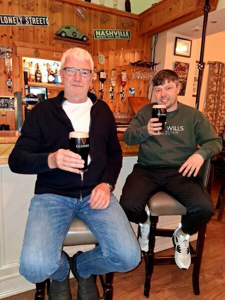 David Matthews, Knockvicar and Seán Browne, Boyle pictured in Clancy's Bar, Knockvicar. Pic:Noreen Gaffney David Matthews, Knockvicar and Seán Browne, Boyle pictured in Clancy's Bar, Knockvicar. Pic:Noreen Gaffney