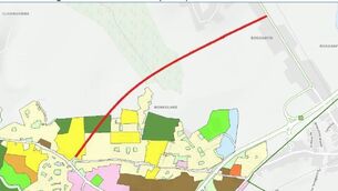 <p>The indicative route corridor of the Monksland Strategic Road Project.</p> <p>The indicative route corridor of the Monksland Strategic Road Project.</p>