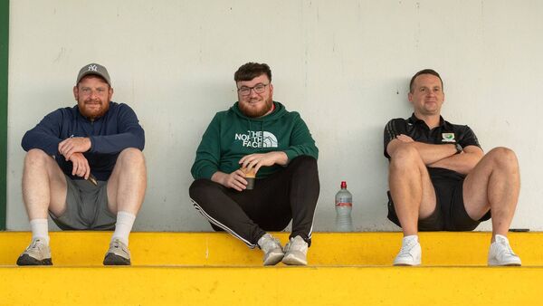 Shane Quinn, Vinney Hanley and Mark O’Brien supporting Eire Og at the recent John Keane Kia Roscommon LGFA senior championship between Eire Og and St. Ciaran's. Pic: Bernie O'Farrell Shane Quinn, Vinney Hanley and Mark O’Brien supporting Eire Og at the recent John Keane Kia Roscommon LGFA senior championship between Eire Og and St. Ciaran's. Pic: Bernie O'Farrell