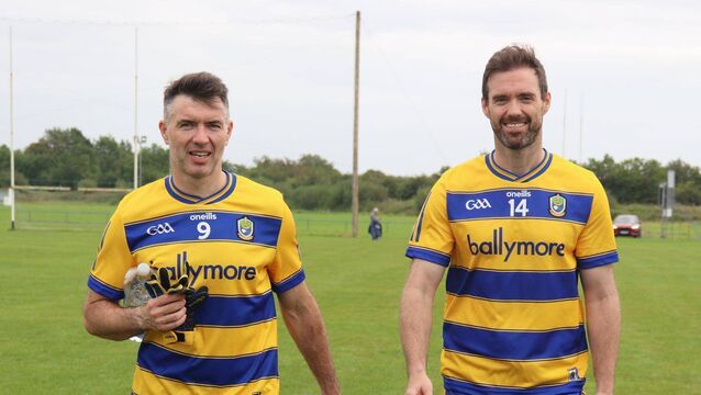 <p>St. Brigid’s brothers, Ian and Senan Kilbride, are part of the Roscommon Masters team hoping for more All-Ireland success next weekend. </p>