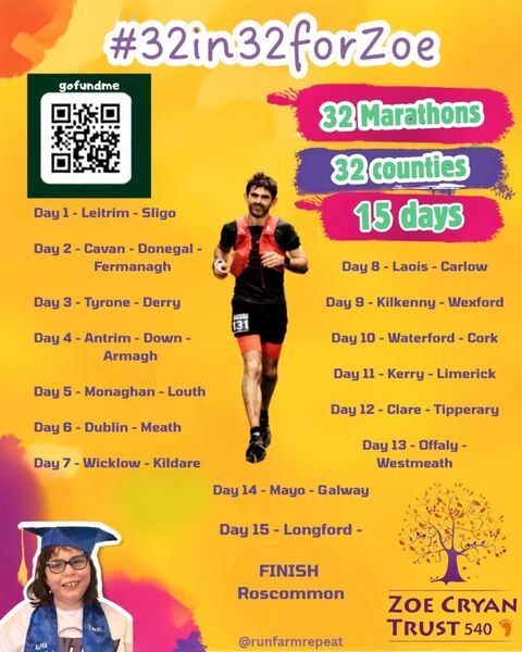 Ed will now run ultra marathons for Zoe. Ed will now run ultra marathons for Zoe.