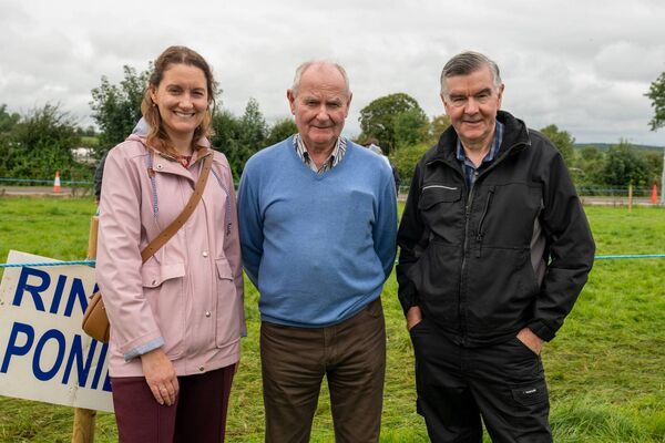 Susan and Brendan O'Connor, and Joe Donoghue at the recent Elphin Agricultural Show. Pic: Breda Durr