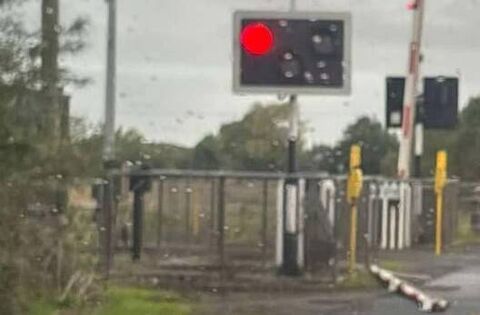 Operators are manually taking the trains through the crossing