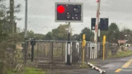 Vehicle strikes barrier at level crossing in County Roscommon