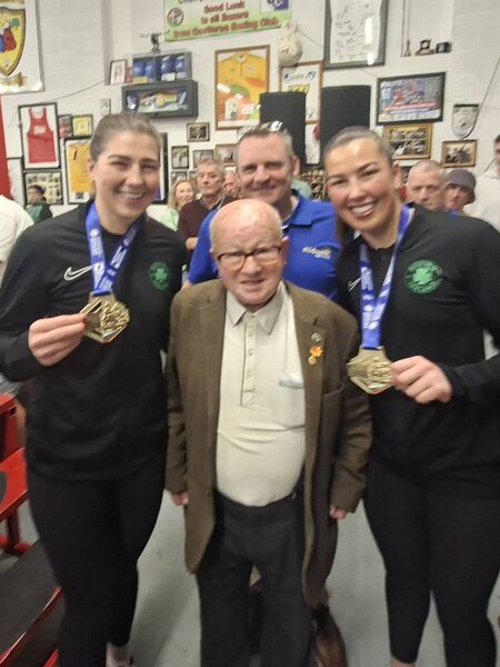 Danny Burke with Aoife and Lisa O'Rourke at Castlerea Boxing Club. Pic: Liam Reynolds Danny Burke with Aoife and Lisa O'Rourke at Castlerea Boxing Club. Pic: Liam Reynolds