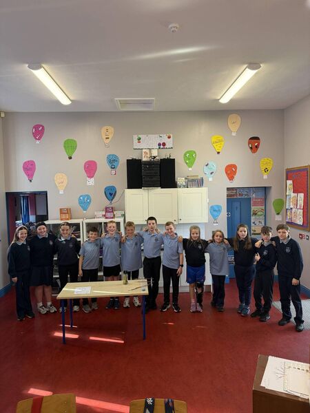 Pupils in the senior room at Grange NS, Boyle with their artwork based on the ballooning championships in Boyle. Pupils in the senior room at Grange NS, Boyle with their artwork based on the ballooning championships in Boyle.
