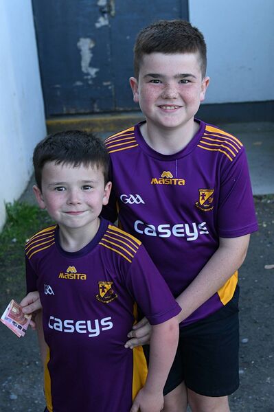 Aaron and Dylan Nestor supporting the Roscommon Gaels senior footballers during their recent senior football championship quarter-final against St. Brigid's in Woodmount. Picture: Gerard O'Loughlin Aaron and Dylan Nestor supporting the Roscommon Gaels senior footballers during their recent senior football championship quarter-final against St. Brigid's in Woodmount. Picture: Gerard O'Loughlin