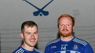 <p>St. Dominic's joint captains, Micheál Byrne and Naos Connaughton, looking forward to the challenge of facing Four Roads in Sunday's senior hurling final at King and Moffatt Dr. Hyde Park. Picture: Gerard O'Loughlin</p> <p>St. Dominic's joint captains, Micheál Byrne and Naos Connaughton, looking forward to the challenge of facing Four Roads in Sunday's senior hurling final at King and Moffatt Dr. Hyde Park. Picture: Gerard O'Loughlin</p>