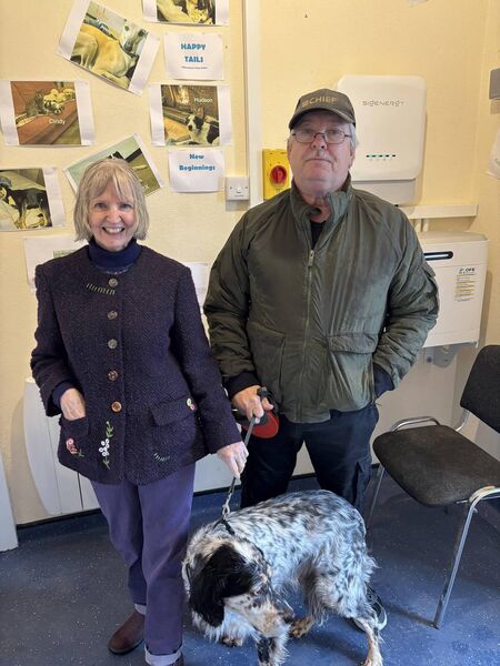 Adam and Denise Evan's with their rescue dog Molly from Roscommon Dog Shelter. 