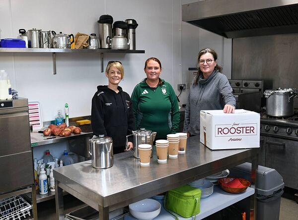 Brenda Kelly, Jane O’Connor and Sandra Griselain looking after refreshments at the St. Brigid's press evening ahead of Sunday's senior football final against Pádraig Pearses at King and Moffatt Dr. Hyde Park. Picture: Gerard O'Loughlin