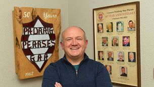 <p>PART OF HISTORY: Pádraig Pearses senior football manager, Niall Murray, has played his part in the club's recent successful era. Picture: Gerard O'Loughlin </p>