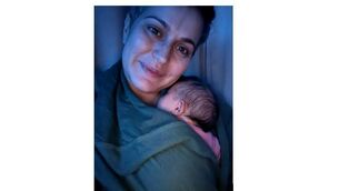 <p>MEP Maria Walsh with her new baby daughter, Nell Brigid Walsh.</p> <p>MEP Maria Walsh with her new baby daughter, Nell Brigid Walsh.</p>