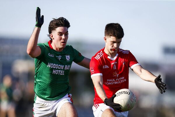 Lorcan Daly tries to keep possession under pressure from St. Brigid's captain Ruaidhrí Fallon during Sunday's Roscommon SFC final at King and Moffatt Dr. Hyde Park. Picture: INPHO/Ashley Cahill Lorcan Daly tries to keep possession under pressure from St. Brigid's captain Ruaidhrí Fallon during Sunday's Roscommon SFC final at King and Moffatt Dr. Hyde Park. Picture: INPHO/Ashley Cahill