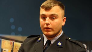 <p>Roscommon Man Cameron Brill from Athlone graduated from the Garda College in Templemore on Friday and will be stationed in Drogheda. Pic: James Treacy</p>