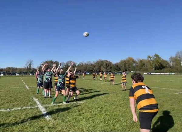 Lineout action in the Carrick and Ballina U-13 match. Lineout action in the Carrick and Ballina U-13 match.
