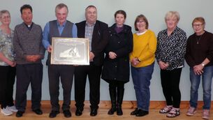 <p>At a recent meeting of Kilmovee Pastoral Council in Kilmovee Community Centre Thomas Regan, chairperson, made a presentation to Fr Dan in recognition of Fr Dan’s 50 years’ service to his people. From left: Martina McLoughlin, Fr Joseph Gavigan PP, Fr Dan, Thomas Regan, Anna Marie Tiernan, Mary Anne Fermoy, Mary Teresa Duffy, and Tina Coakley. Pic: James Hunt </p> <p>At a recent meeting of Kilmovee Pastoral Council in Kilmovee Community Centre Thomas Regan, chairperson, made a presentation to Fr Dan in recognition of Fr Dan’s 50 years’ service to his people. From left: Martina McLoughlin, Fr Joseph Gavigan PP, Fr Dan, Thomas Regan, Anna Marie Tiernan, Mary Anne Fermoy, Mary Teresa Duffy, and Tina Coakley. Pic: James Hunt </p>