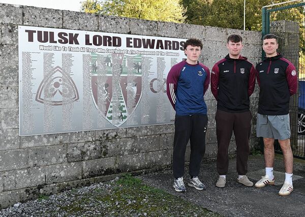 James Brady, Jack Flynn and Gavin Callaghan at training in Tulsk in preparation for Sunday's intermediate football final against Éire Óg. James Brady, Jack Flynn and Gavin Callaghan at training in Tulsk in preparation for Sunday's intermediate football final against Éire Óg.